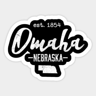 Omaha Nebraska Midwest City State Vintage Sticker